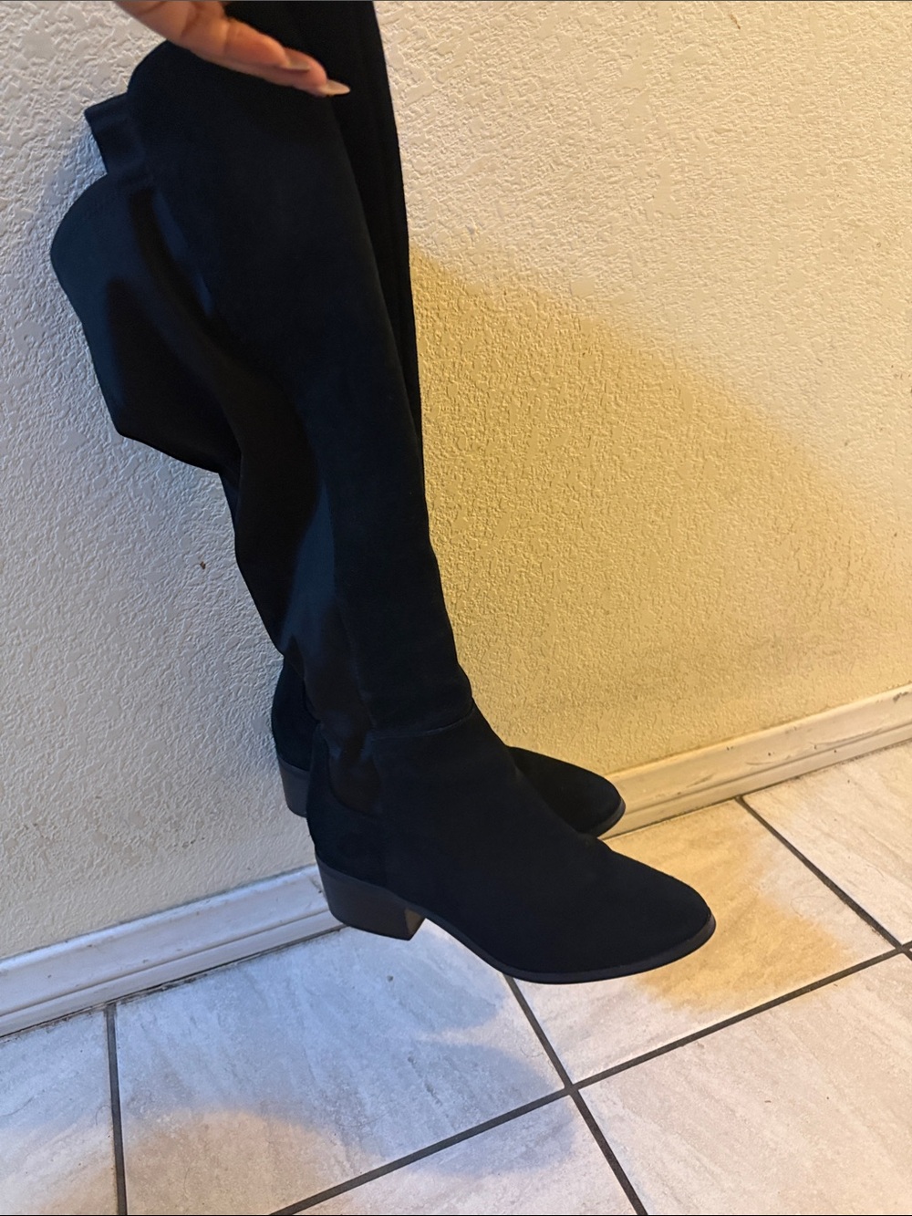 Blondo Black Over-the-Knee Suede Boots